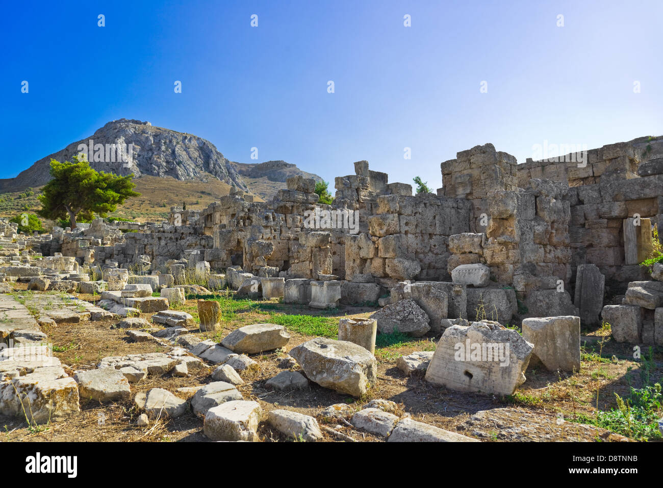 Ruins in Corinth, Greece Stock Photo Alamy