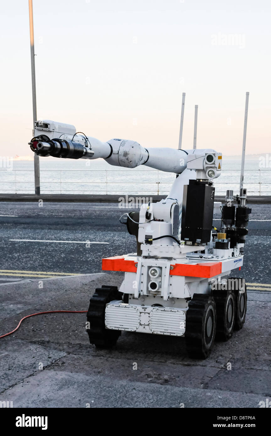 Carrickfergus, Northern Ireland. 4th June, 2013. A Northrop Grumman 'Andros' robot used to defuse bombs and carry out controlled explosions. Credit:  Stephen Barnes/Alamy Live News Stock Photo