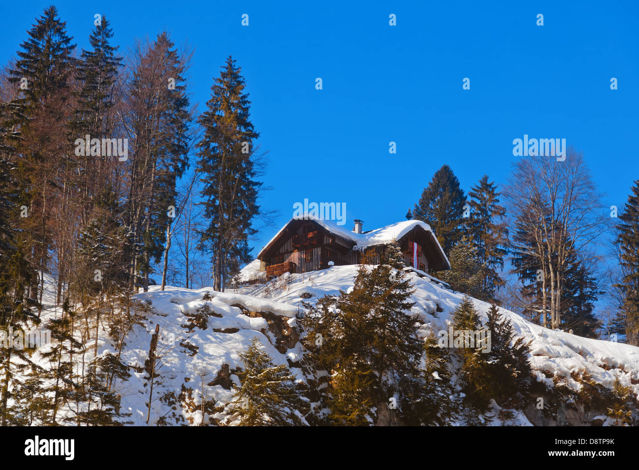 Mountains ski resort St. Gilgen Austria Stock Photo