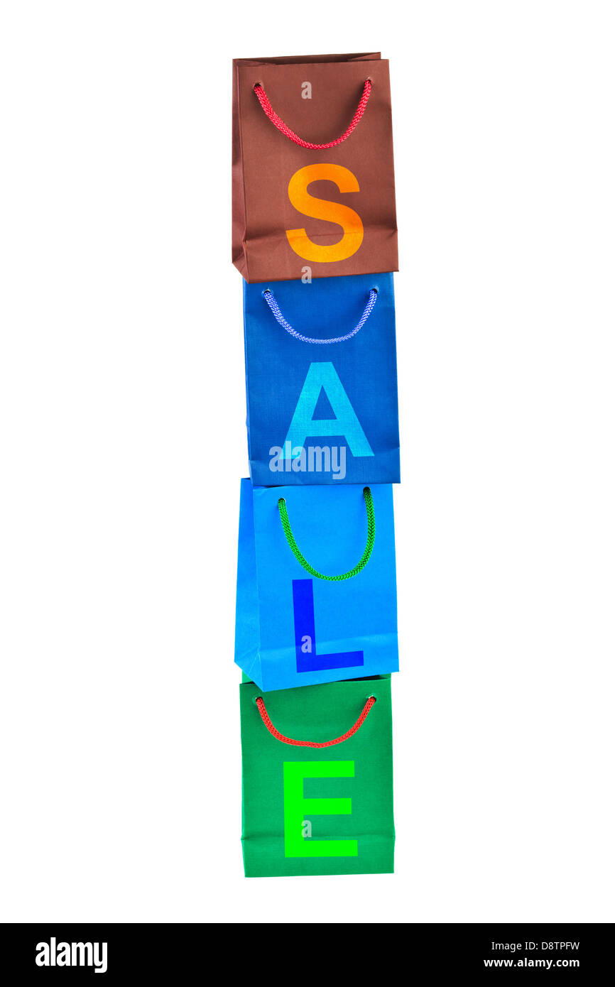 Shopping bags and word Sale Stock Photo Alamy