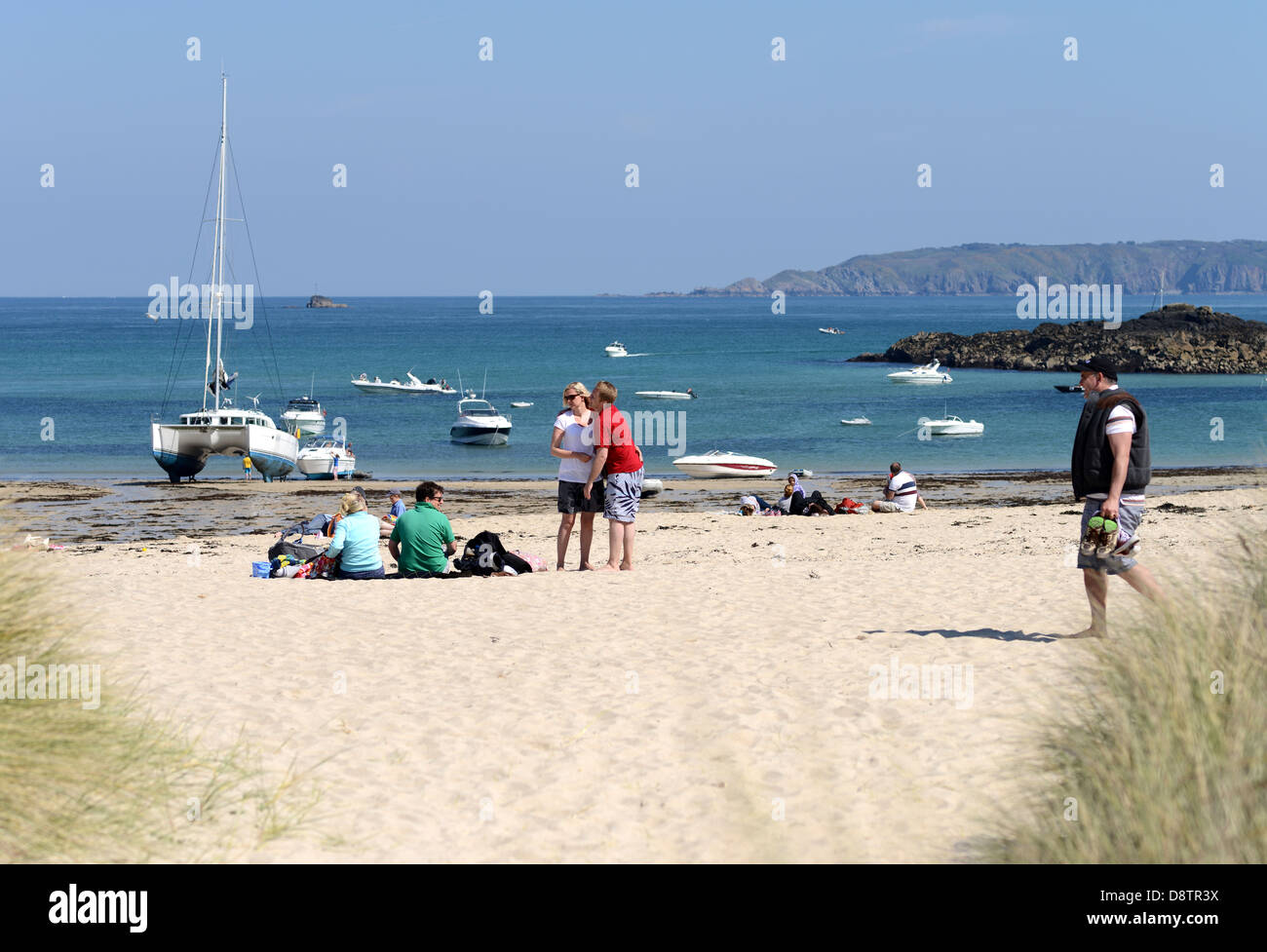 shell beach, Herm, Channel Islands Stock Photo