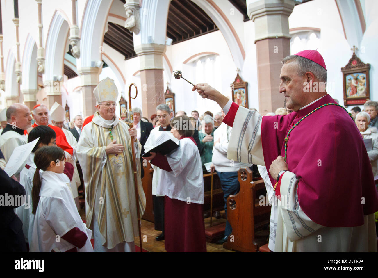Catholic Mass, St Josephs Cathedral, Swansea, South Wales. Stock Photo