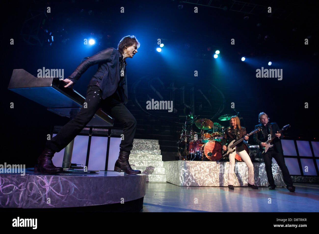 Styx performing at the City National Grove of Anaheim, CA, USA Stock Photo