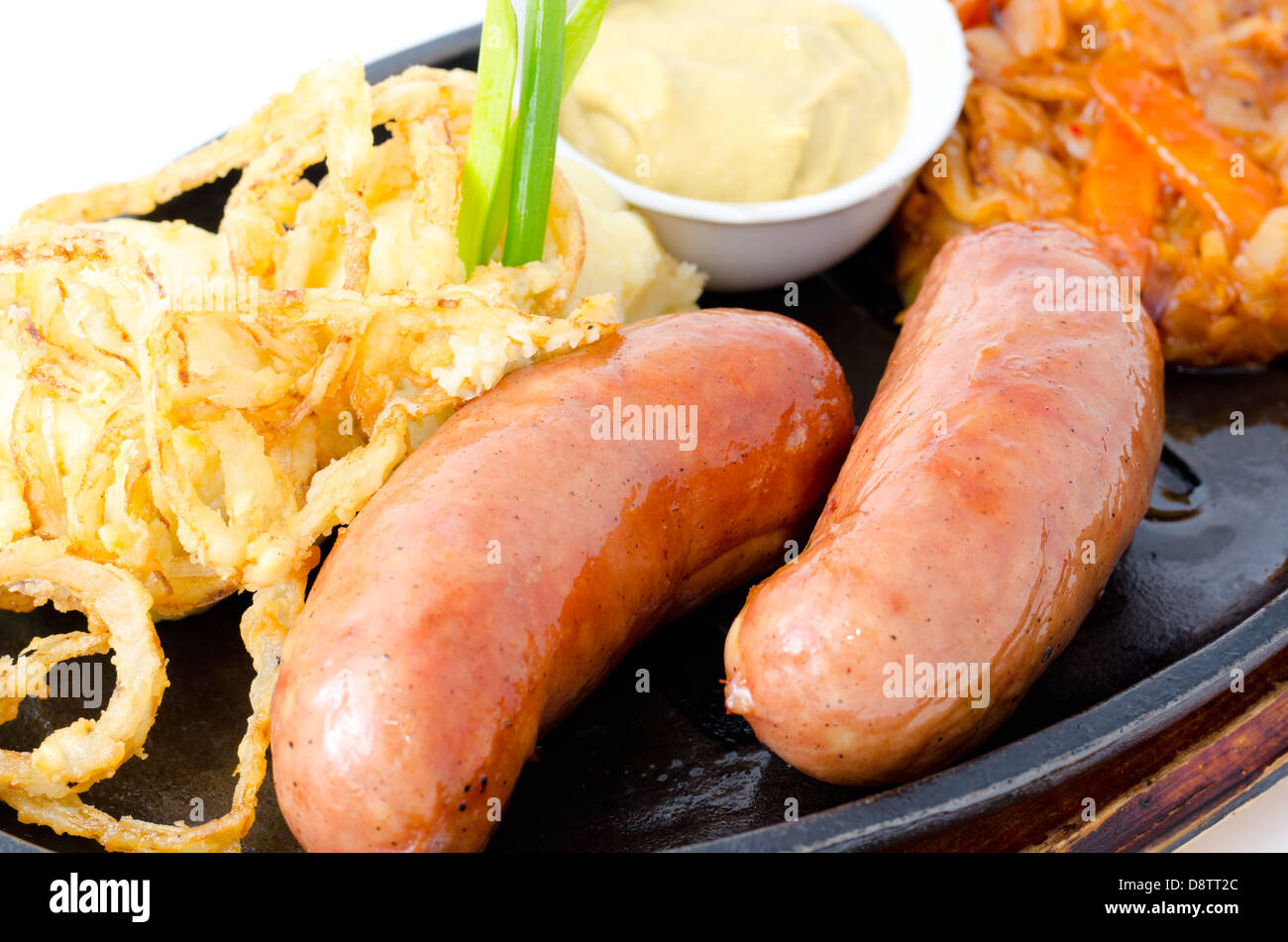 grilled frankfurters Stock Photo