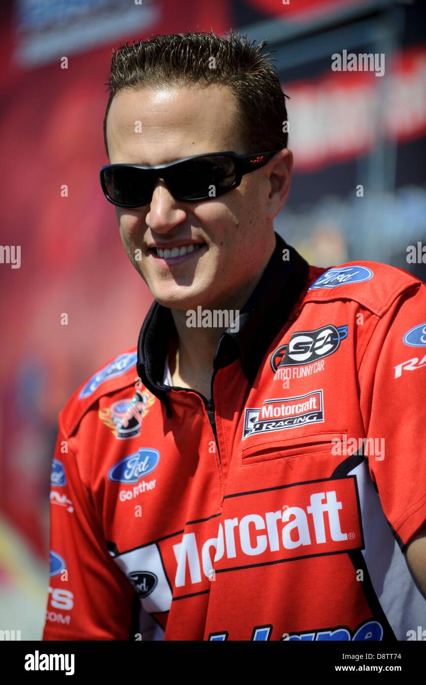 June 1, 2013 - Englishtown, New Jersey, U.S - June 01, 2013: Funny Car driver Bob Tasca smiles during the Toyota Summernationals at Raceway Park in Englishtown, New Jersey. Stock Photo