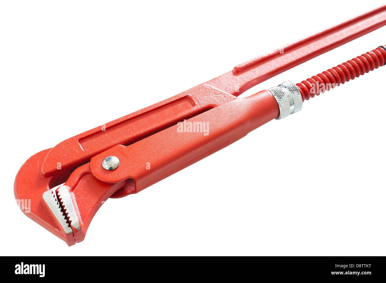 pipe spanner, isolated Stock Photo Alamy