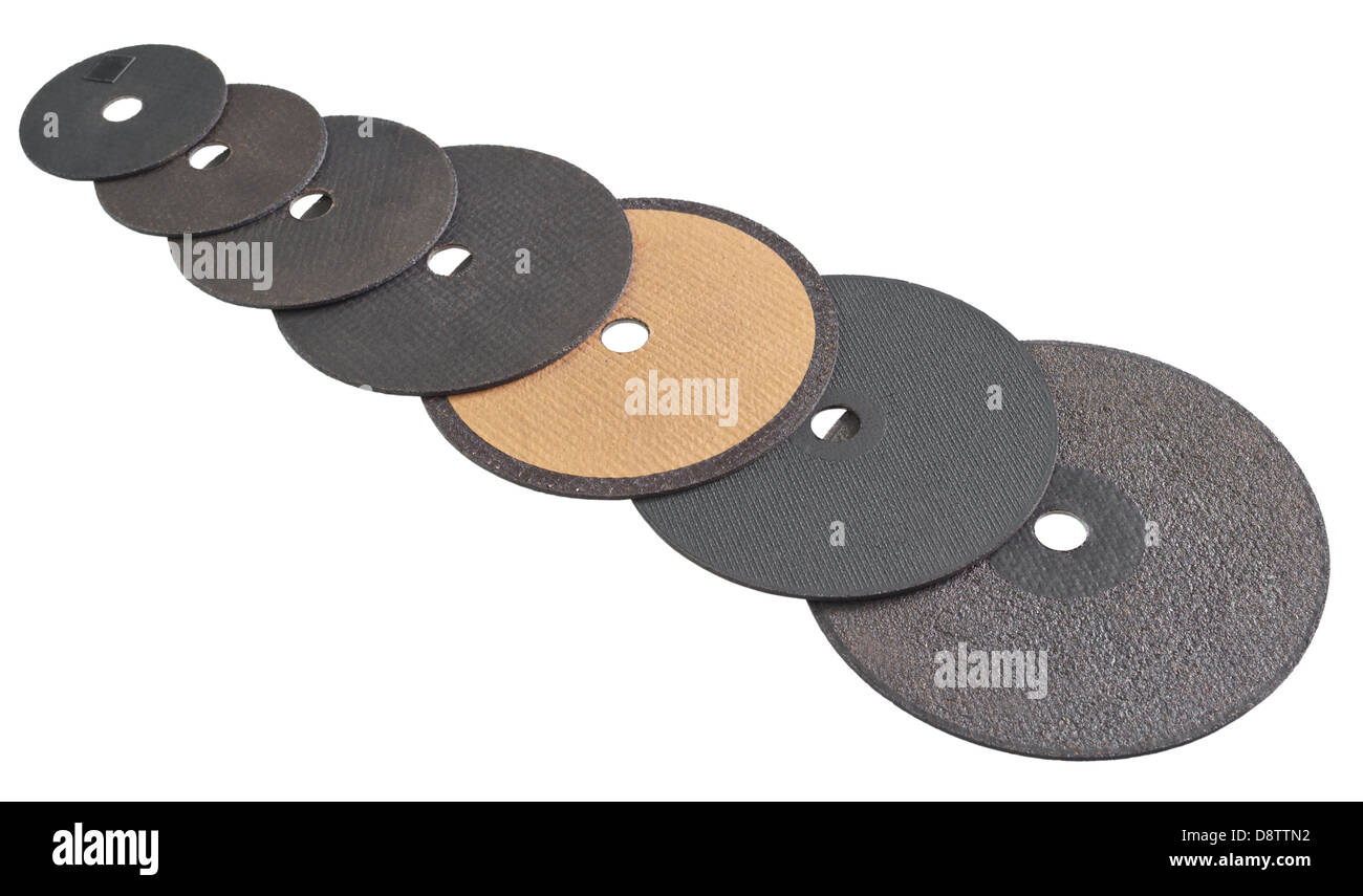 abrasive disks for metal cutting Stock Photo