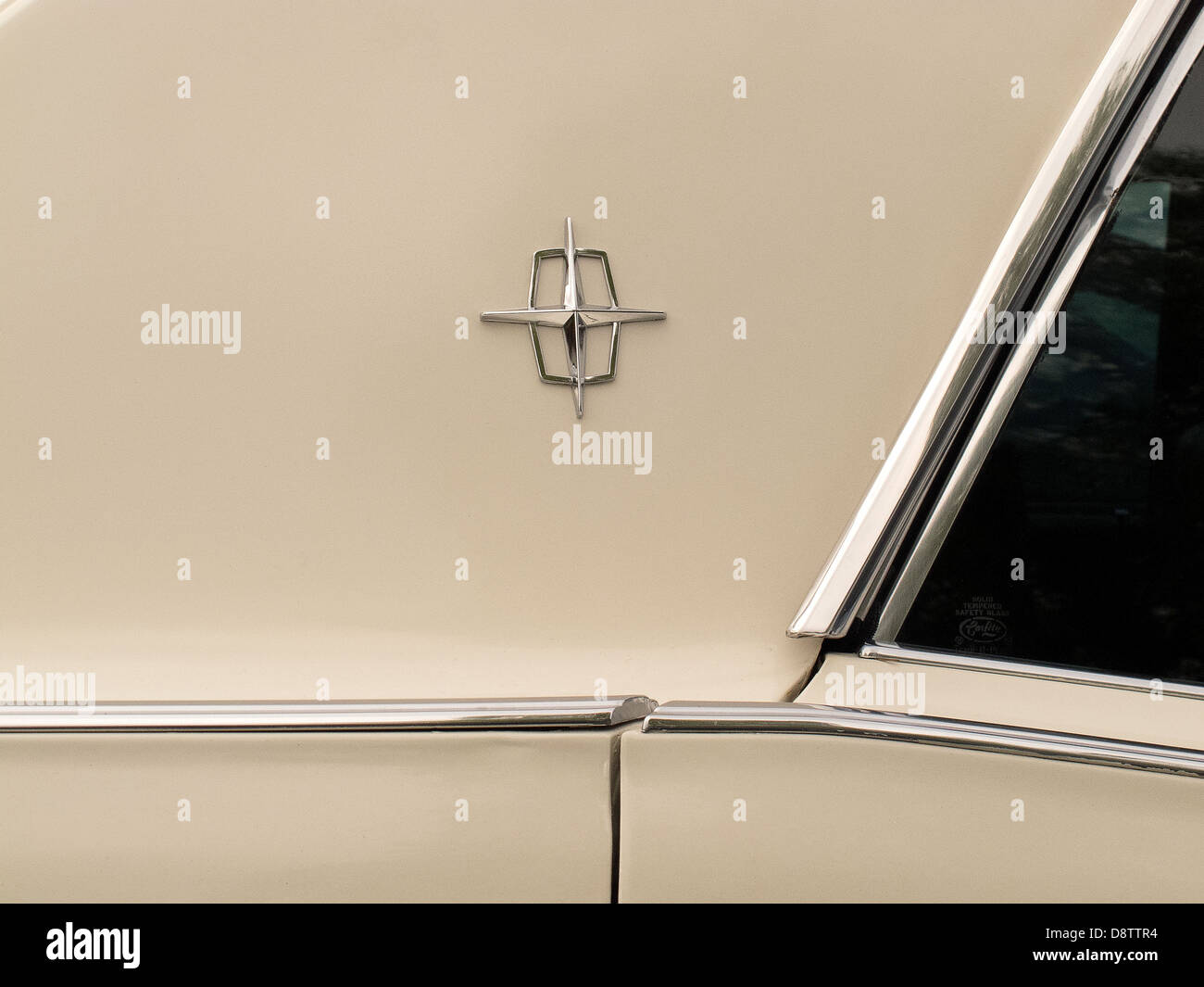 Classic Lincoln Continental badge. Stock Photo