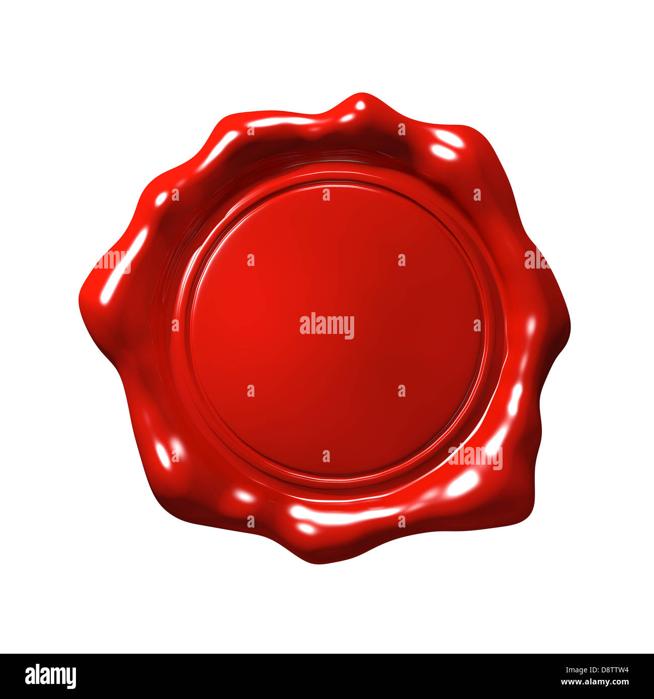 Red Wax Seal 4 Isolated Stock Photo Alamy