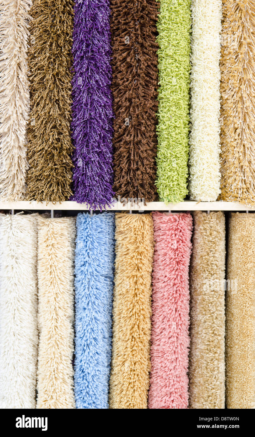 shaggy carpet samples Stock Photo Alamy