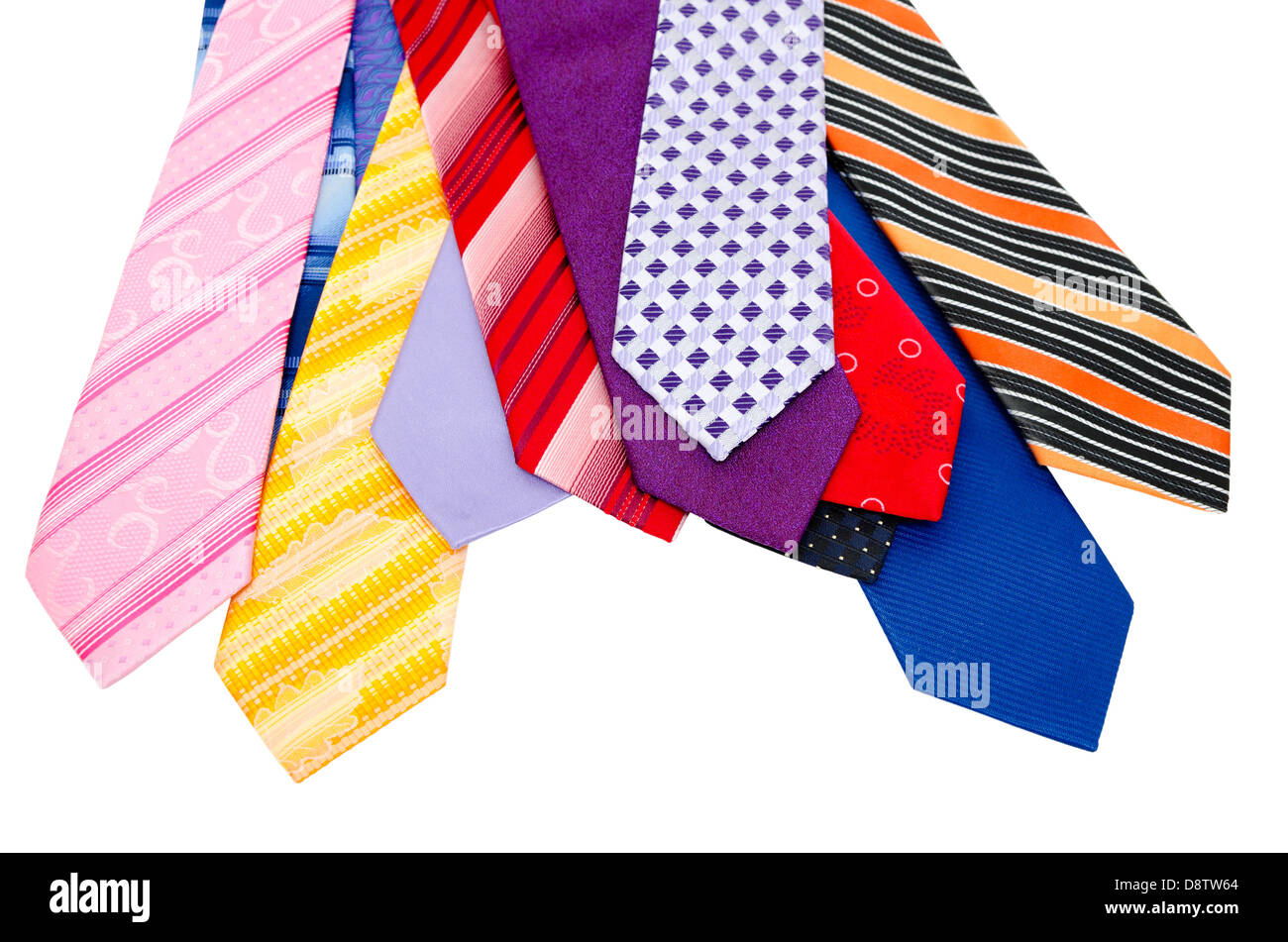 colourful mens ties Stock Photo
