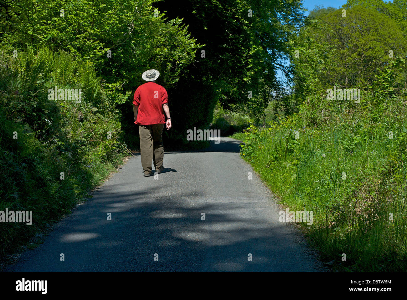 Senior man walking along country hi-res stock photography and images ...