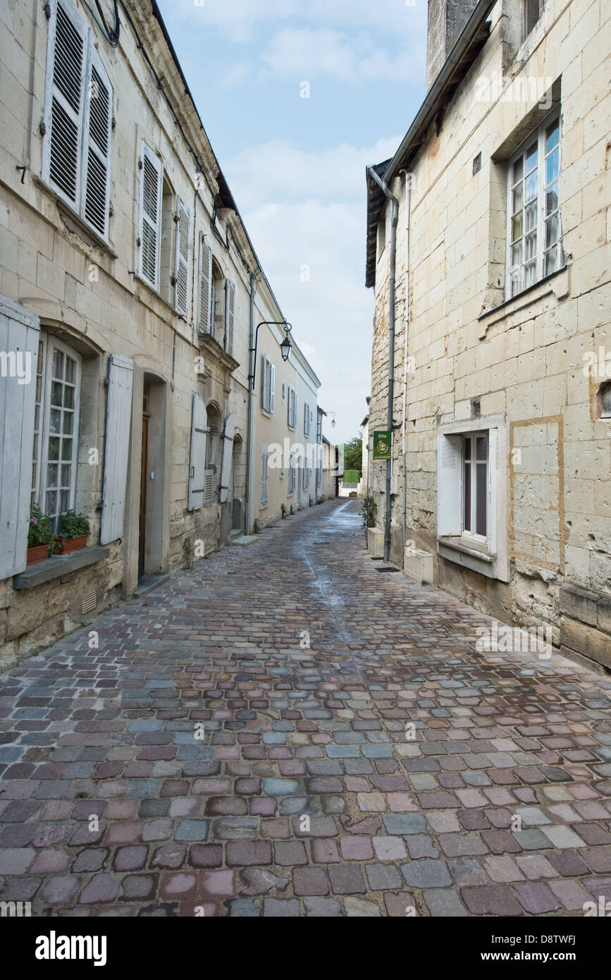 A traditional French village street Stock Photo - Alamy