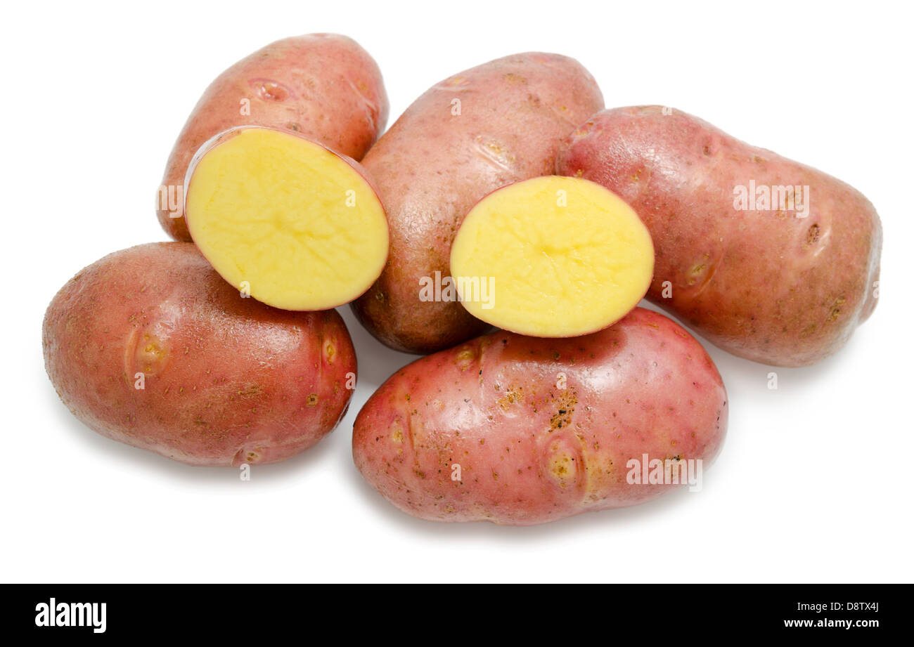 raw potatoes Stock Photo