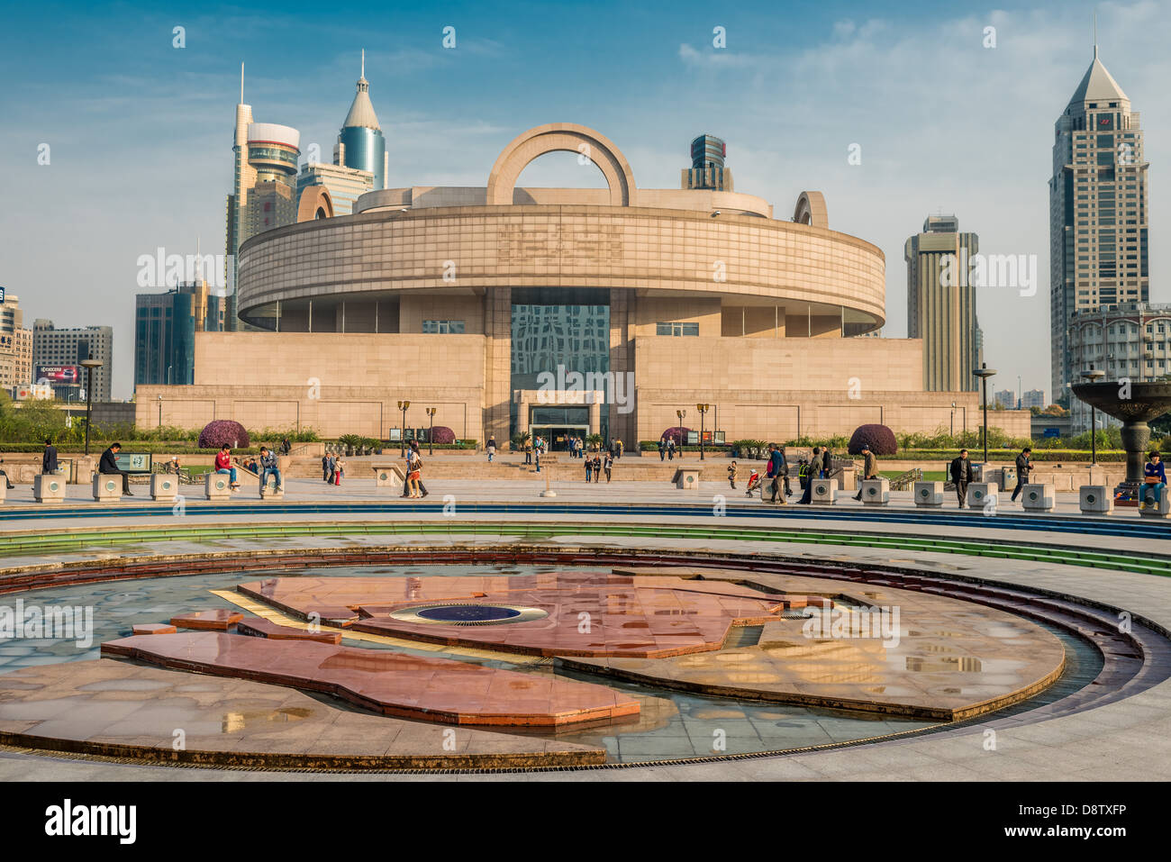 Shanghai, China - April 7, 2013: Shanghai museum on people square at the city of Shanghai in China on april 7th, 2013 Stock Photo