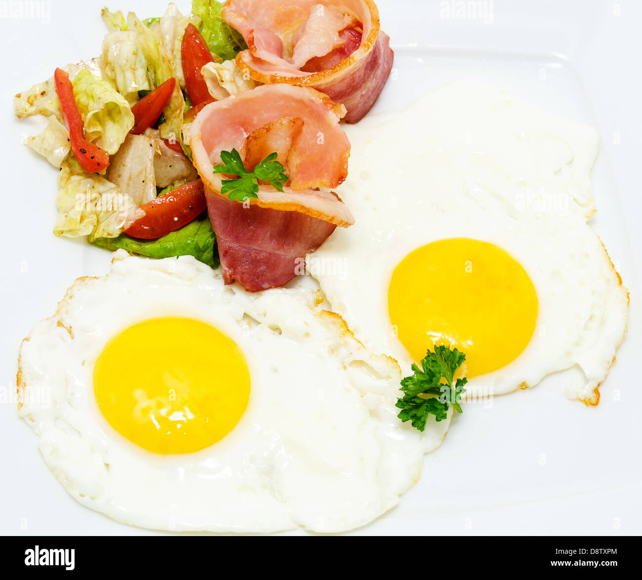 bacon with eggs Stock Photo