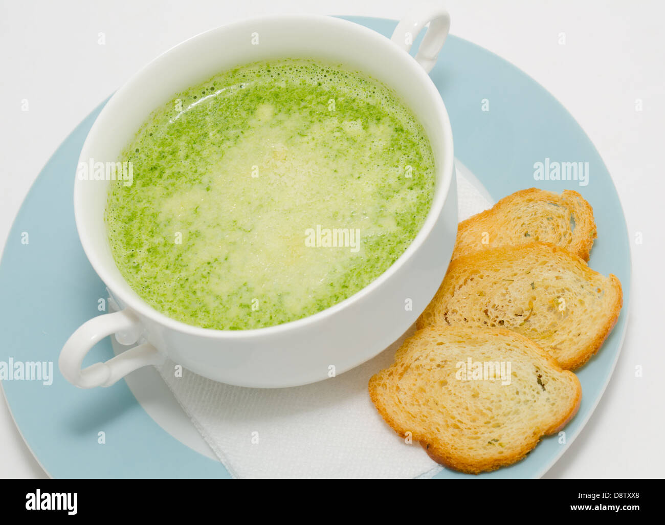 spinach cream soup Stock Photo