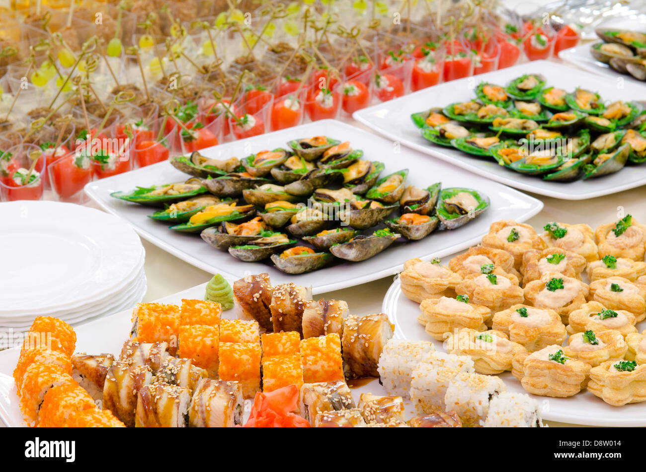a buffet table Stock Photo - Alamy
