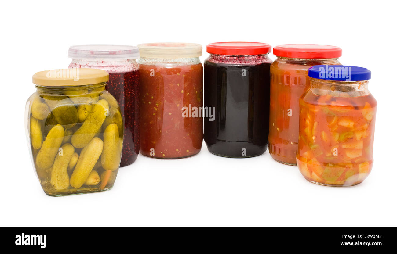 jars of preserves Stock Photo
