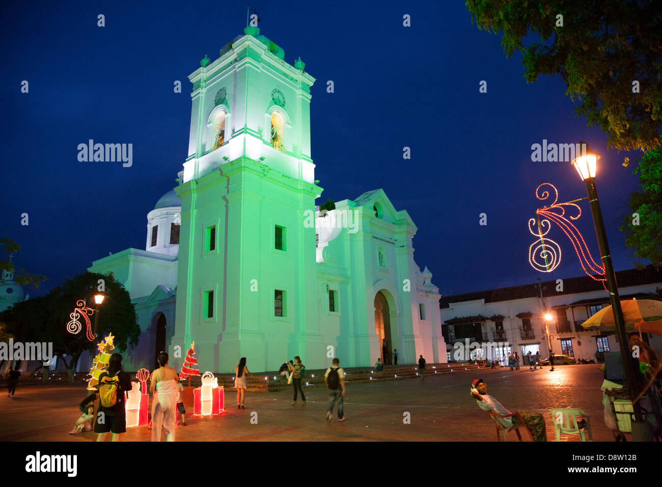 Catedral Basilika Mayor, Cathedral, Santa Marta, Magdalena Department, Colombia Stock Photo