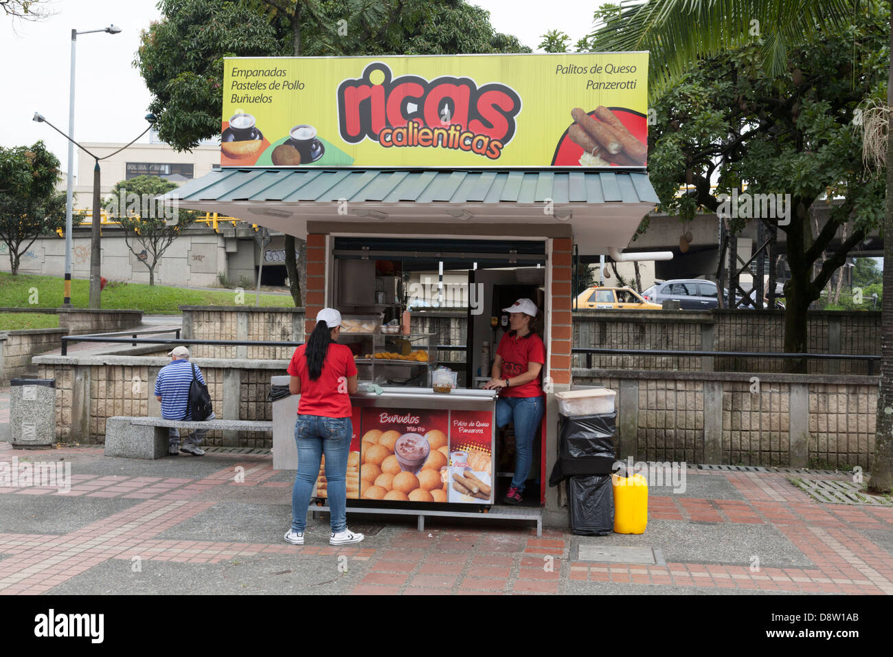 Food stall, Medellin, Colombia Stock Photo
