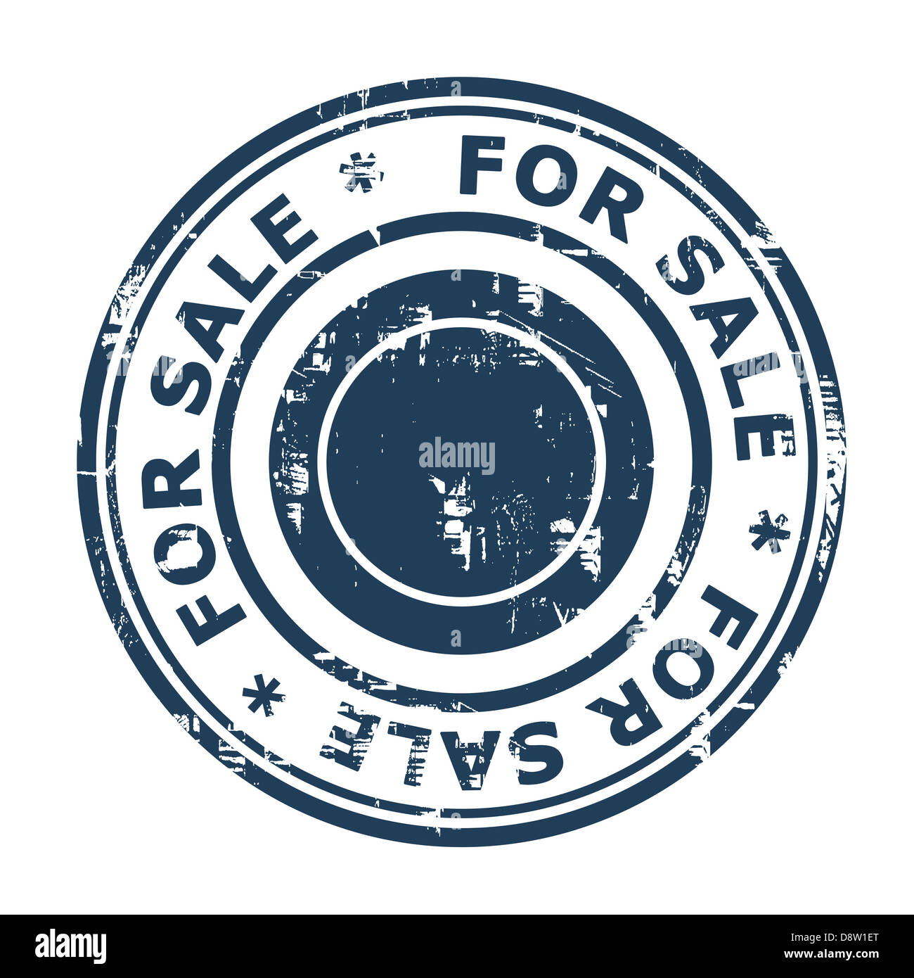 For sale concept stamp isolated on a white background. Stock Photo