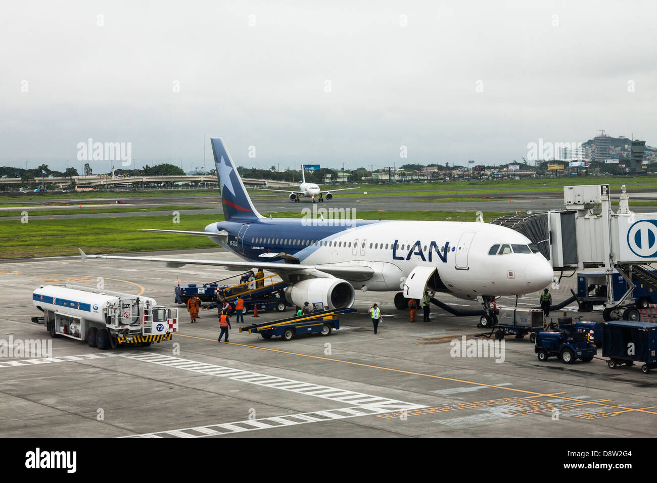 LAN Airline, Jose Joaquin de Olmedo, Airport, Guayaquil, Ecuador Stock