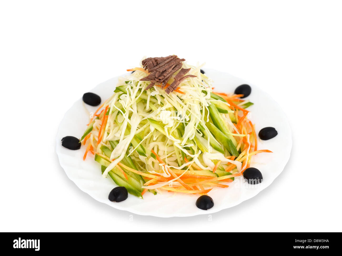 Chinese food. Cabbage salad, clipping path. Stock Photo