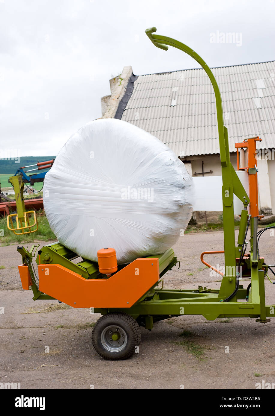 hay packing machine Stock Photo Alamy
