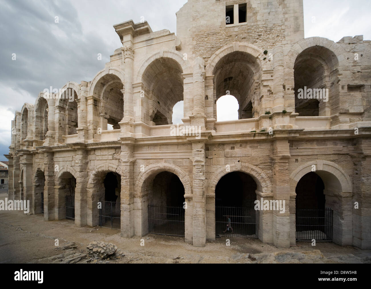 Exterior of Roman Arena at Arles, Provence, France Stock Photo