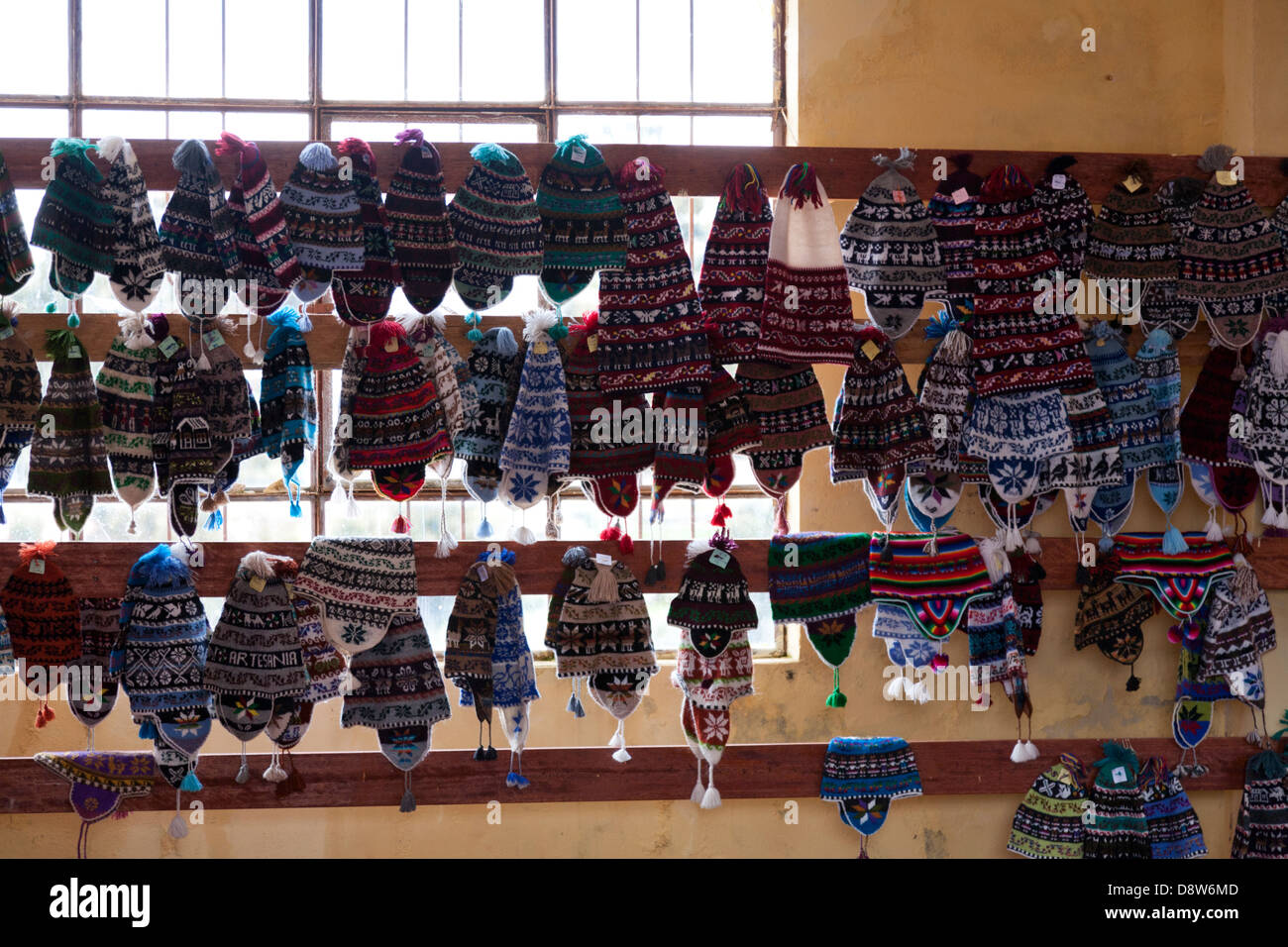 Souvenirs, Taquile Island, Lake Titicaca, Peru Stock Photo