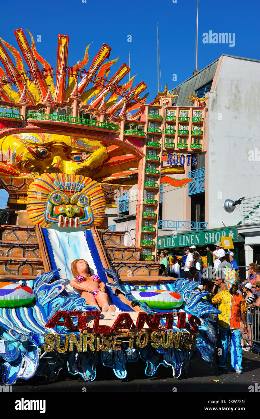 Junkanoo Parade during the New Year's carnival in Nassau, Bahamas Stock Photo