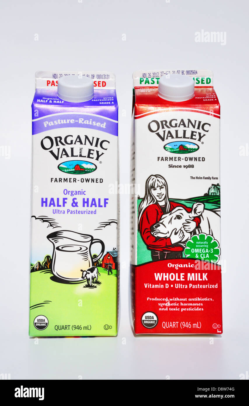 Organic Dairy Products Milk And Half Half Cream Stock Photo Alamy Organic Dairy Products Milk And Half Half Cream Stock Photo Alamy