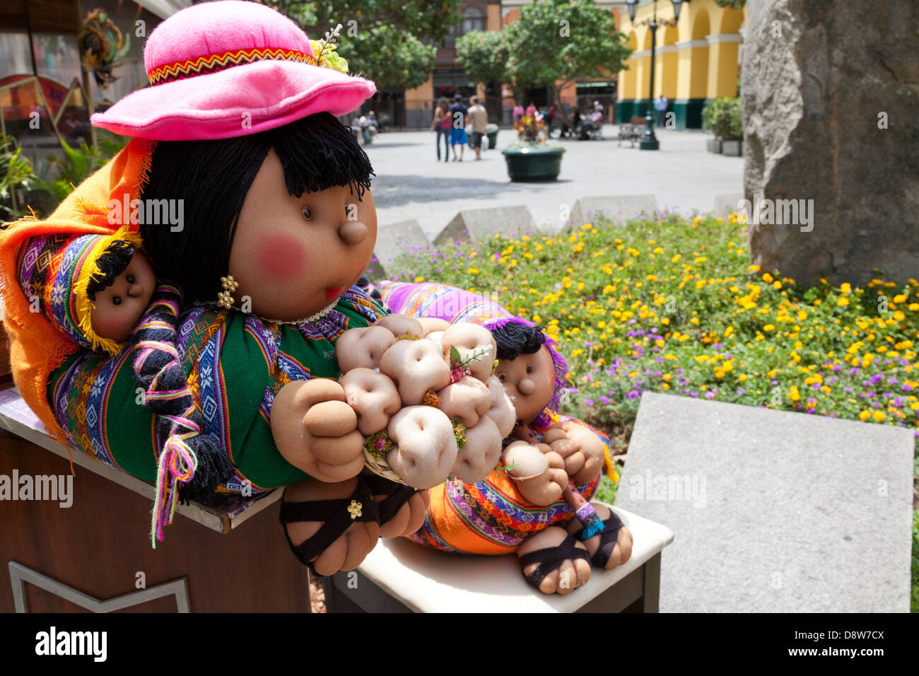 Traditional puppets, Jr. Callao street , Lima, Peru Stock Photo