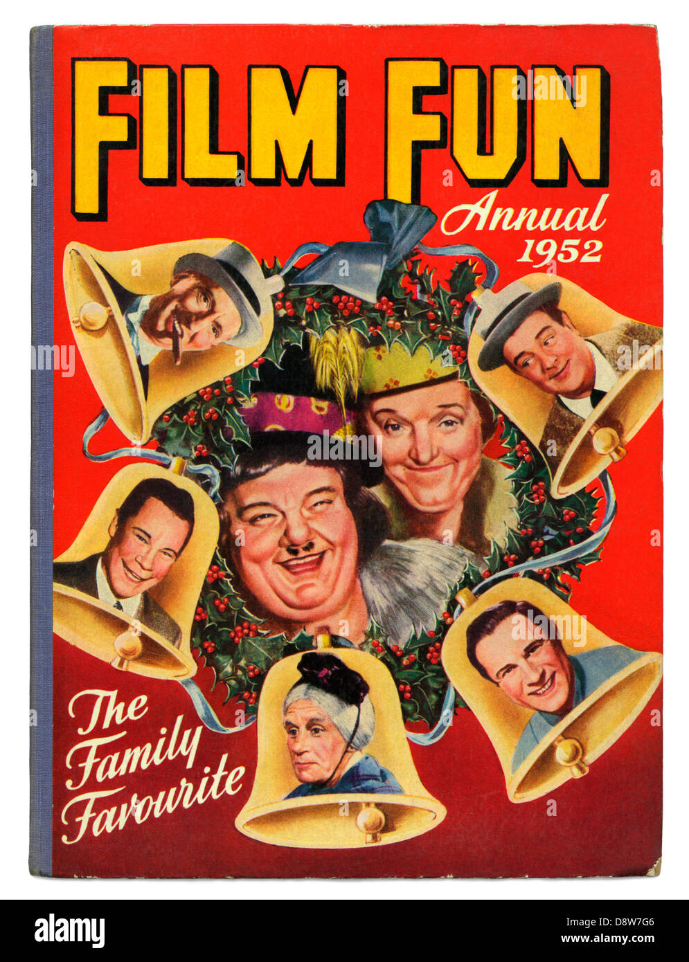 Vintage children's book, Film Fun annual, 1952, featured comedians, TV and movie stars Laurel and Hardy on the cover Stock Photo