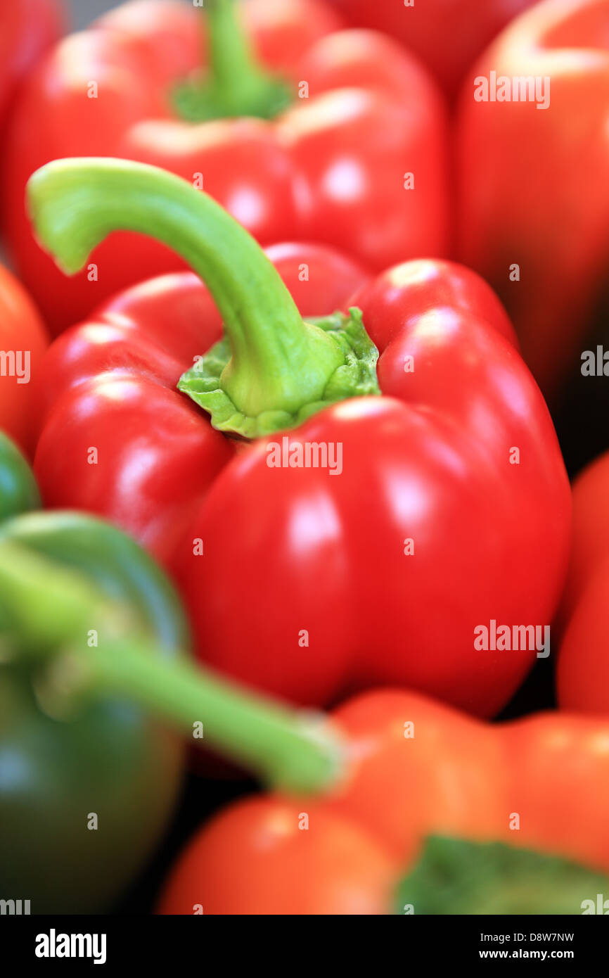 Red green orange bell peppers hi-res stock photography and images - Alamy