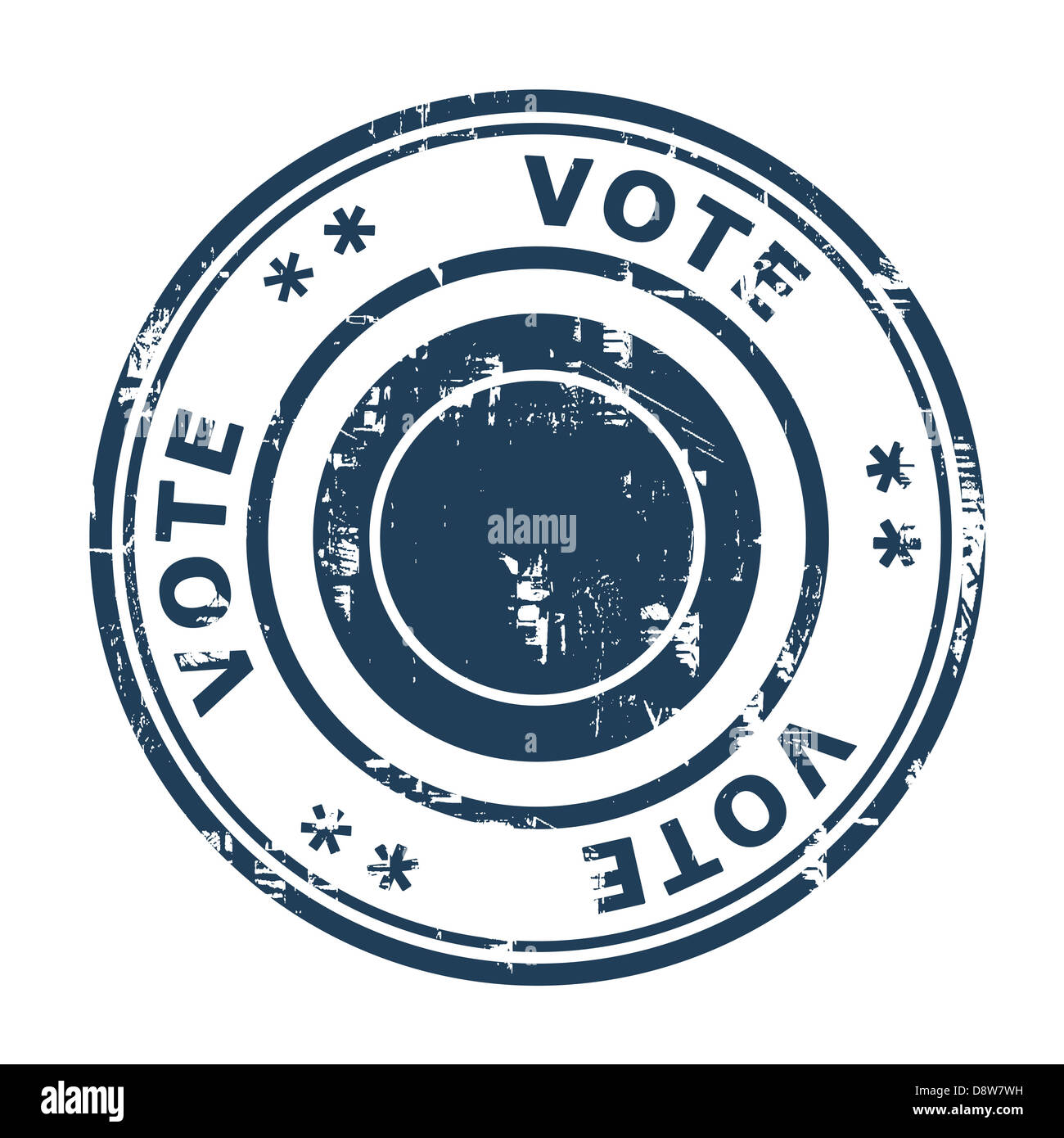 Vote concept stamp isolated on a white background. Stock Photo