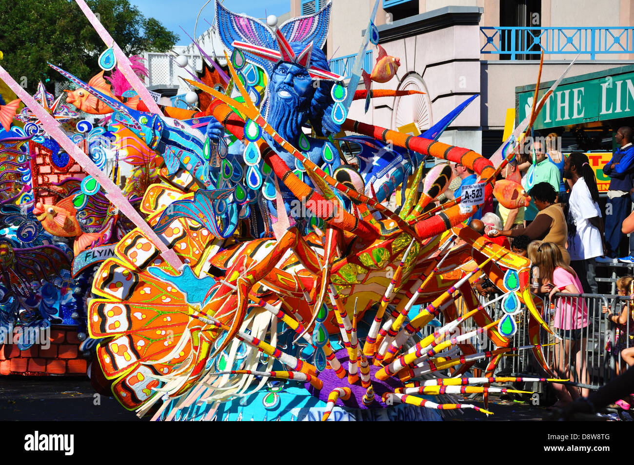 Junkanoo Parade during the New Year's carnival in Nassau, Bahamas Stock Photo