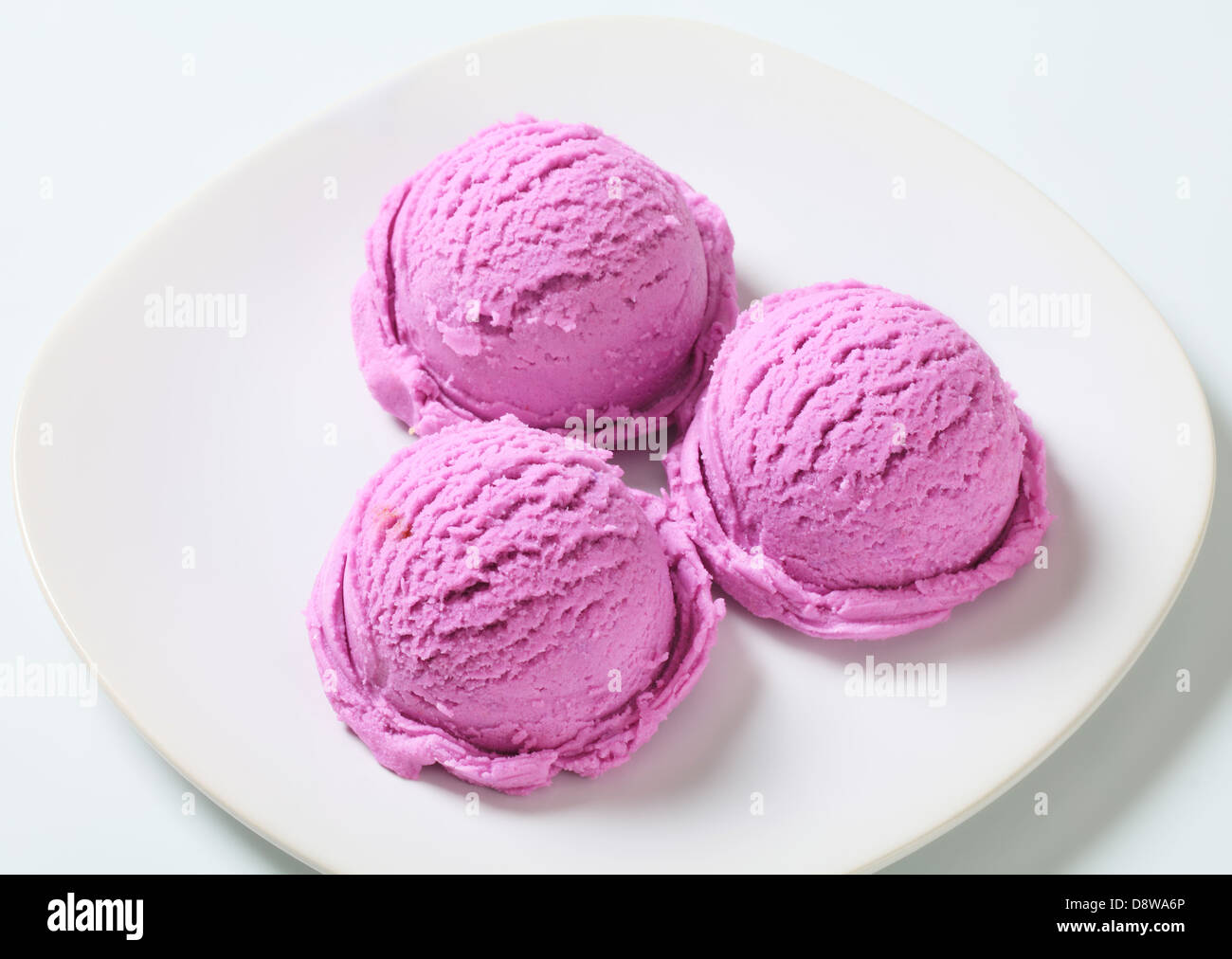 Scoops of blueberry ice cream Stock Photo Alamy