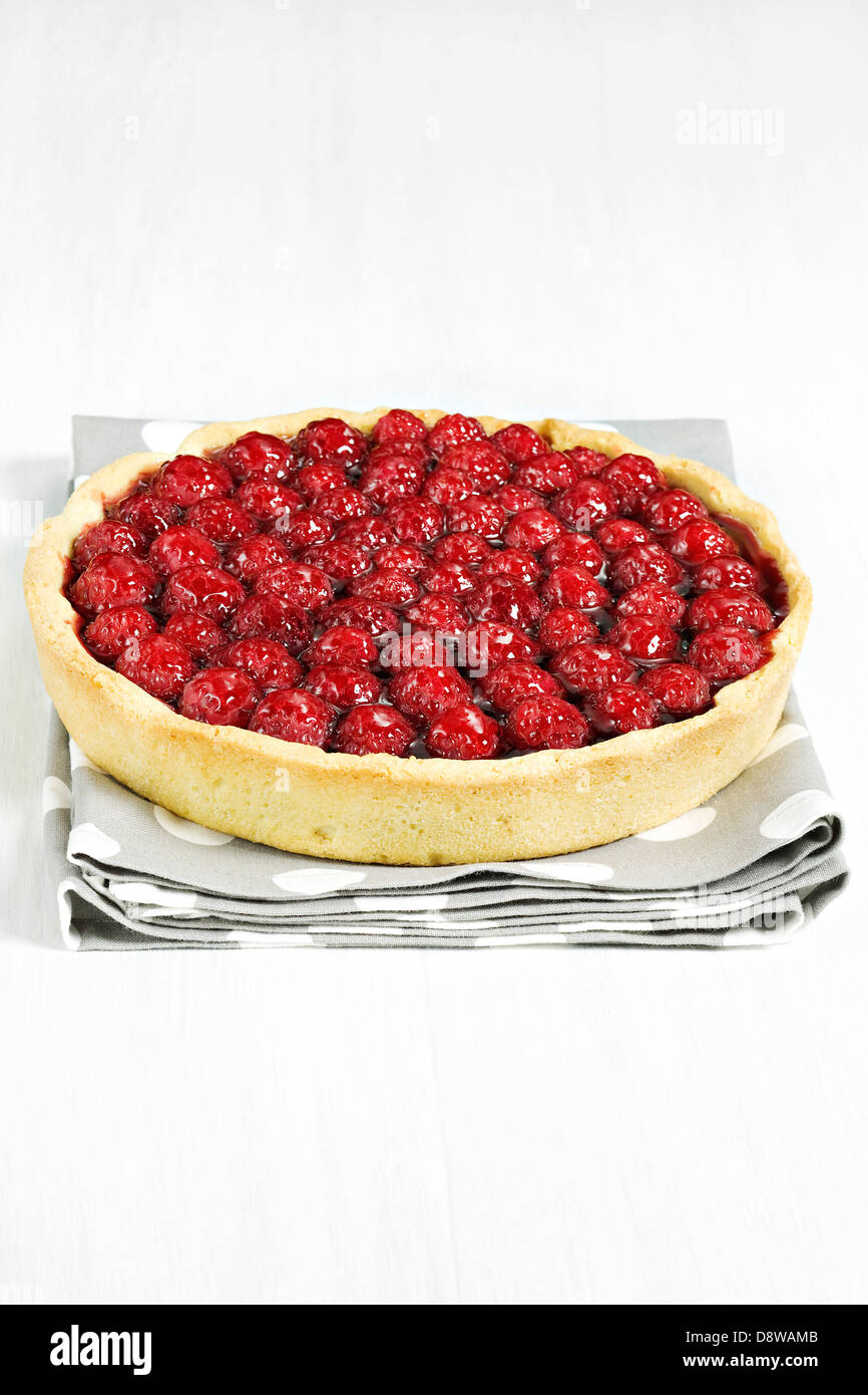 Homemade raspberry tart Stock Photo - Alamy