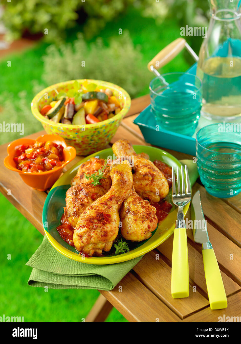 Grilled chicken with paprika Stock Photo Alamy