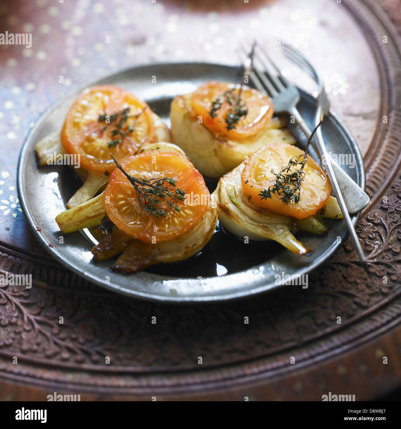 Fennel bulb and thyme Tajine Stock Photo Alamy