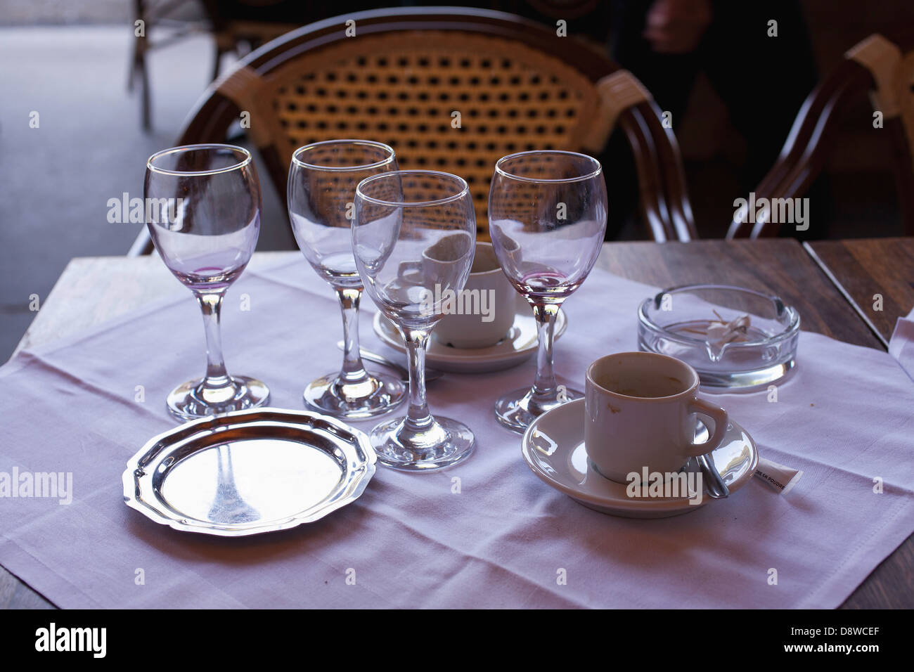 End of a meal in a restaurant Stock Photo Alamy