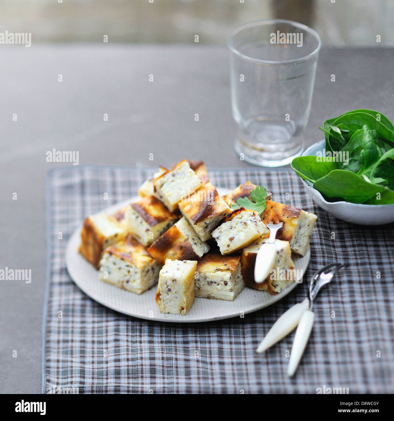 Mustard quiche appetizers Stock Photo Alamy