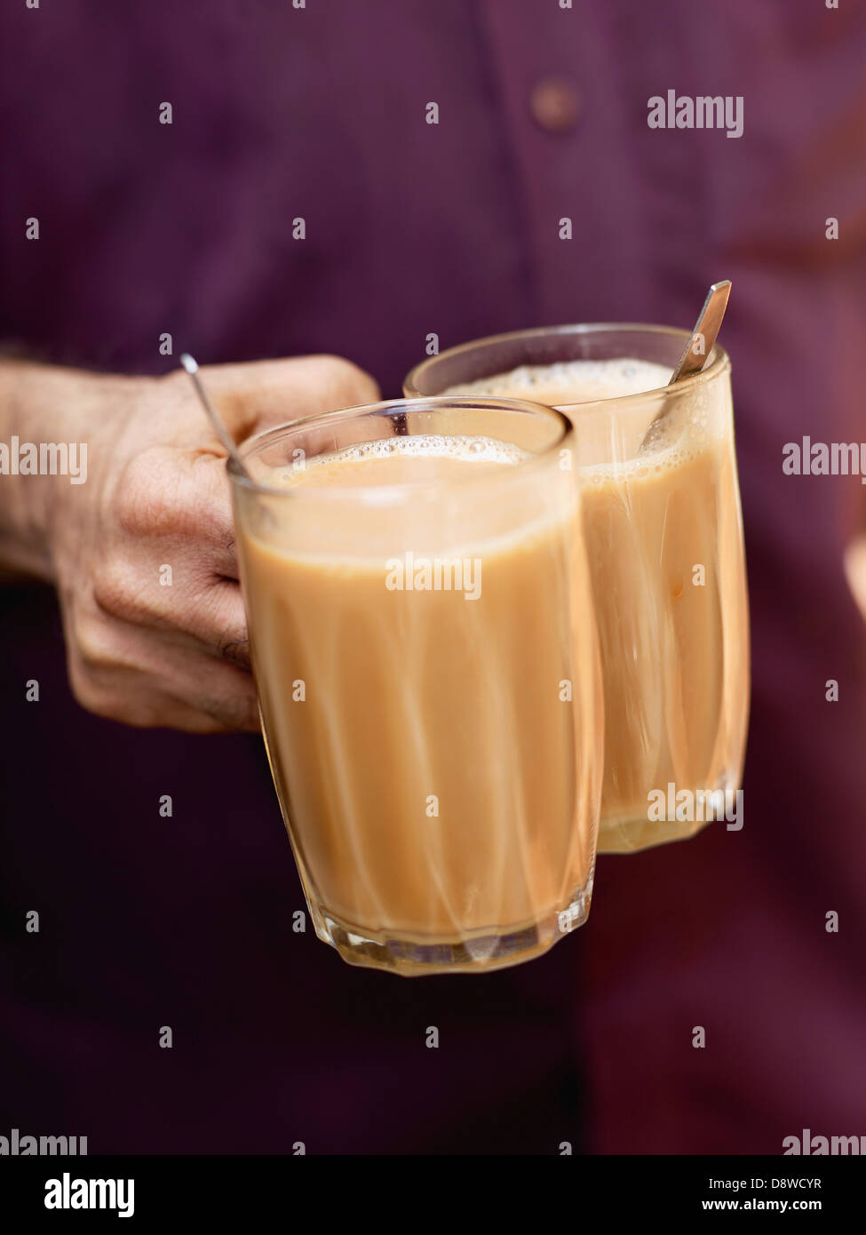 Ginger tea with milk Stock Photo Alamy
