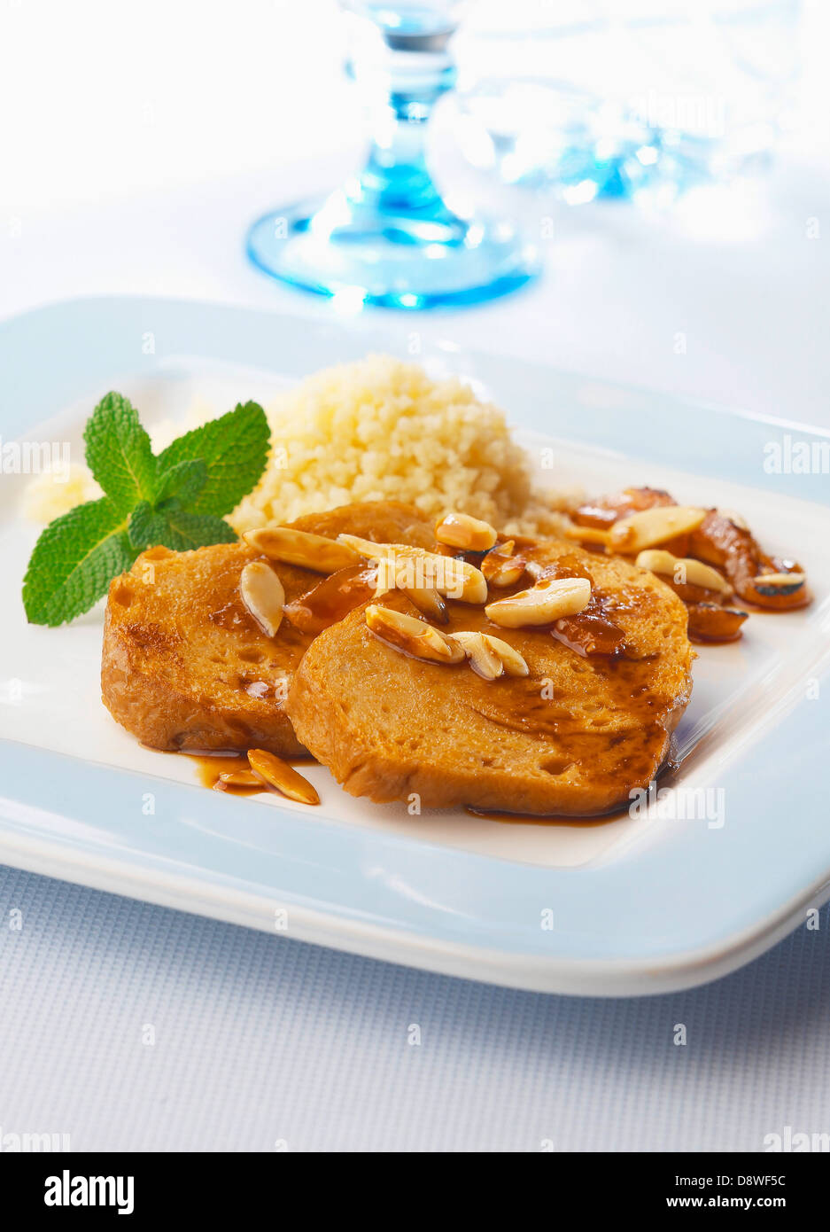 Seitan with honey,Brazil nuts,sunflower seeds and semolina Stock Photo