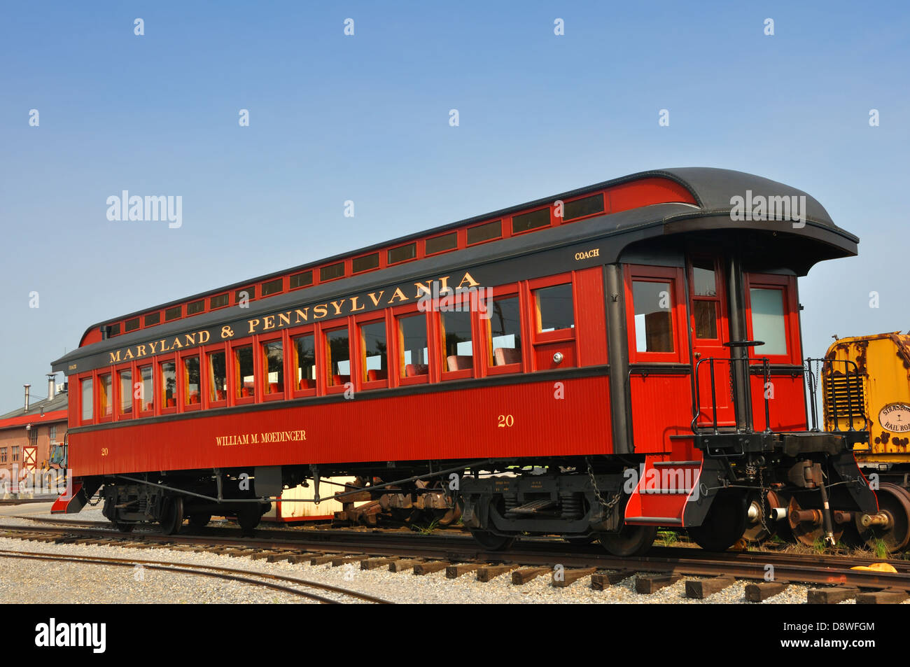 Vintage train car in Strasburg, Pennsylvania, USA Stock Photo