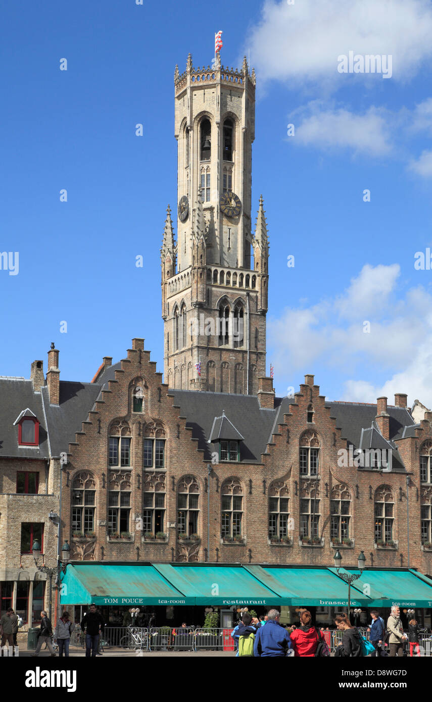 Belgium, Bruges, Burg, Belfry, Stock Photo
