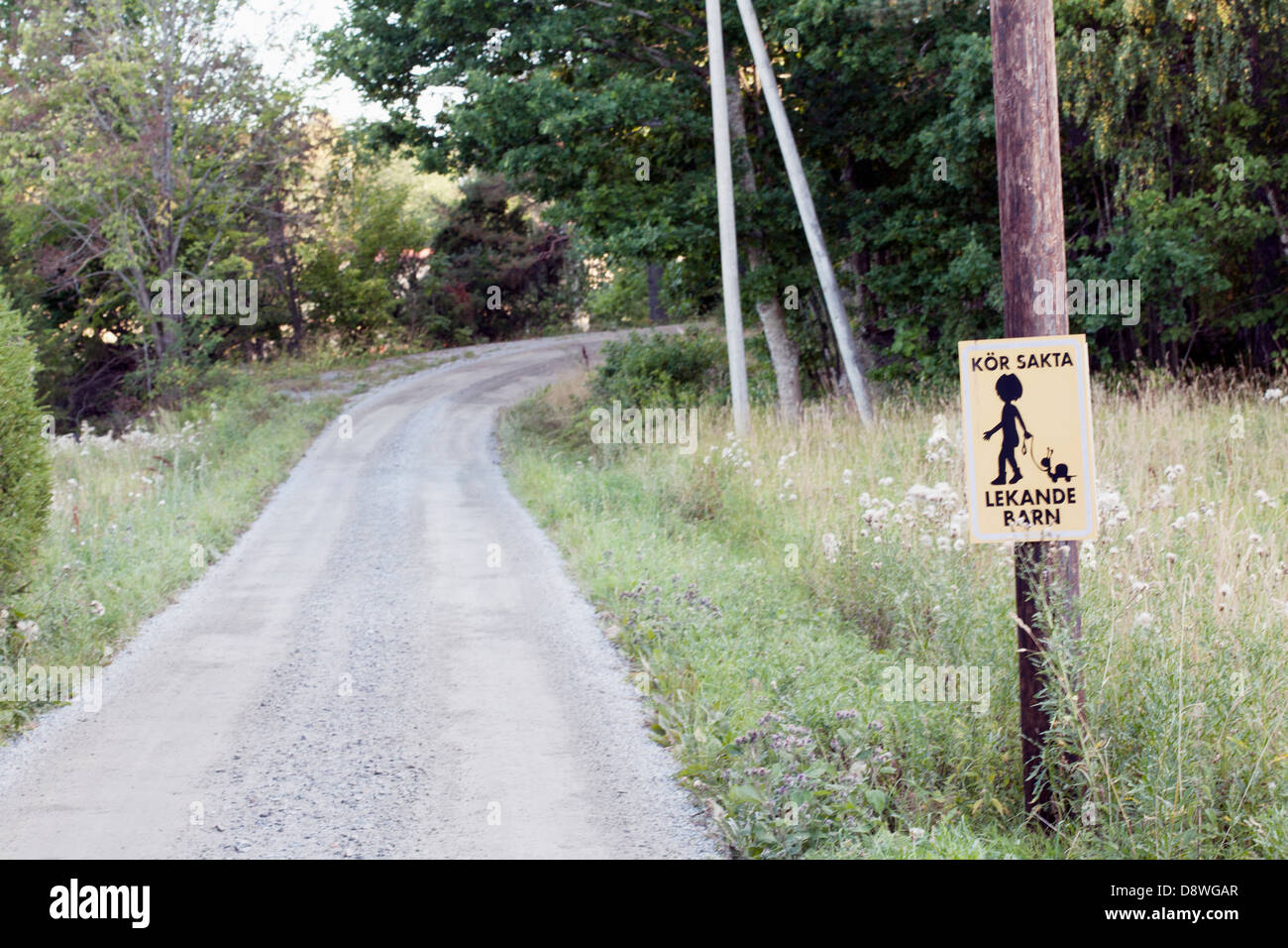 View of graveled road Stock Photo - Alamy