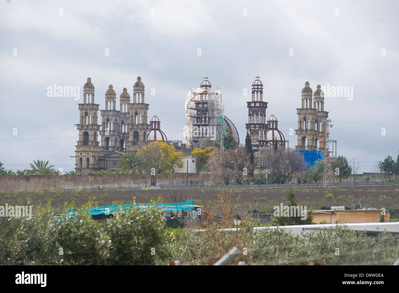 Palmarian Catholic Church near Palmar de Troya, a small schismatic church with its own Pope. Stock Photo